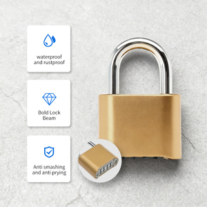 Ổ khóa kết hợp bảo mật bốn chữ số chất lượng cao không thấm nước không rỉ sét mã đáy nhựa hợp kim nhôm mới để sử dụng ngoài trời - Product Image 6