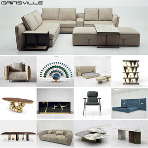 Tables à manger rectangulaires <span class=keywords><strong>Ginza</strong></span> 8 places en pierre métallique, italiennes et modernes Tables à manger de luxe en marbre - Product Image 6