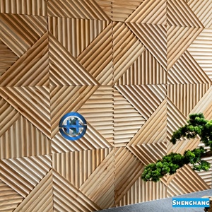 Mosaïque en bois massif naturel, mosaïque en bois de pin, motif de planches aléatoires, revêtement mural pour café, restaurant, comptoir de bar, décoration - Product Image 2