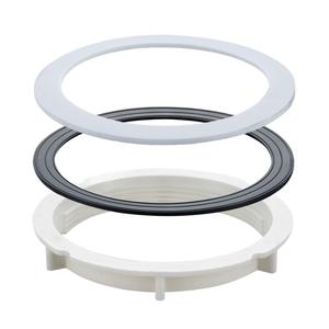 Accesorios para Fregadero de Cocina - Almohadilla Impermeable Negra y Blanca de 11 cm de Diámetro, Junta Roscada/Aro de Sellado, Cesta de Drenaje de Cocina de un Solo Orificio - Product Image 1