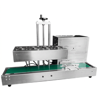Machine de scellage électromagnétique semi-automatique haute fréquence/à impulsions pour bouteilles en aluminium, films plastiques, jus et liquides
