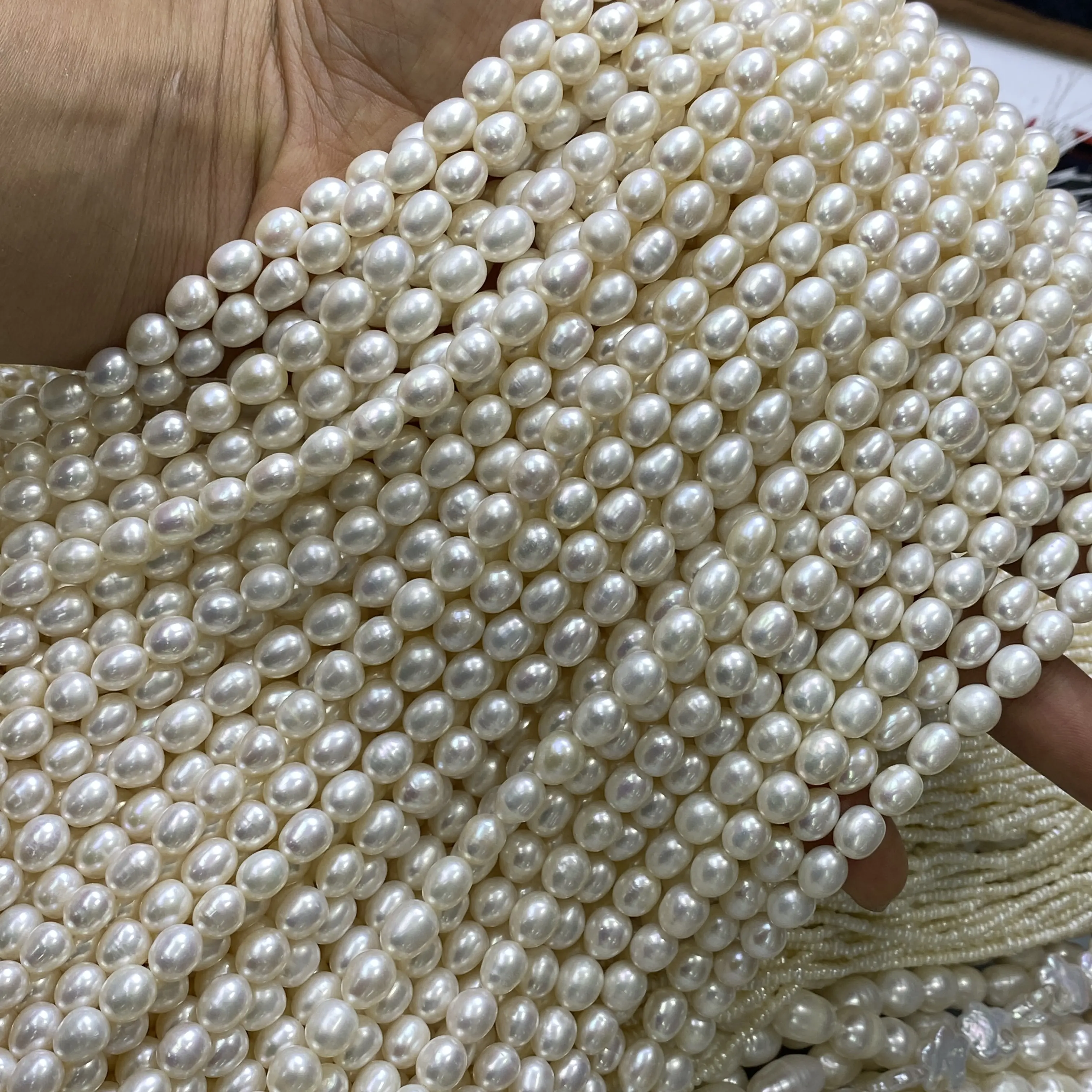 3A Natural Freshwater Pearl Beads 4mm 6mm 7mm 8mm 9mm white Rice Shape Great Quality pearl Beads