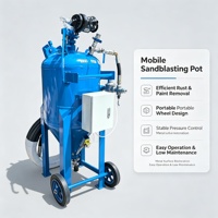 Sablageur à siphon haute pression 10 bars avec alimentation constante du média pour la préparation des surfaces de machines
