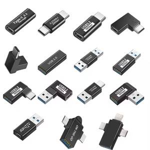 गर्म 90 डिग्री सही कोण प्रकार सी पुरुष को यूएसबी सी महिला एडाप्टर नीचे यूएसबी टाइप सी एडाप्टर - Product Image 4