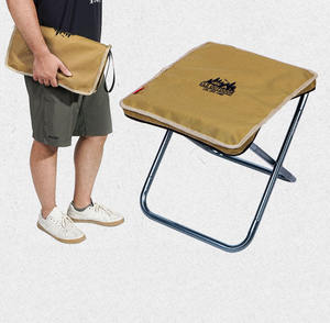Chaise et tabouret de jardin pliants d'extérieur en gros avec sac de rangement zippé pour pique-nique, camping, plage, pêche, voyage - Product Image 4