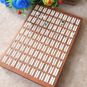 Solid Wood Crafts 99-Card Enlarged and Widen Ring Finger Box Wall Sign with Elegant Wooden Box