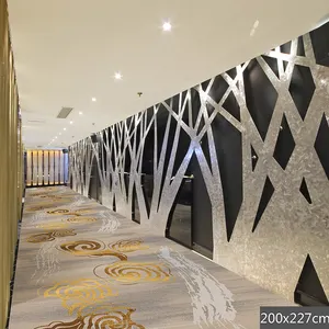 تخصيص المنزل فندق قاعة المسلمين عداء الجدار لتزيين الجدران لفات بلاط الأرضيات نمط الأزهار السجاد الكلمة المطبوعة