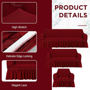 Universal Living Room <b>Sofa</b> <b>Cover</b> Sets Spandex 3 Seater Elastic Breathable Modern Slipcover - Product Image 4