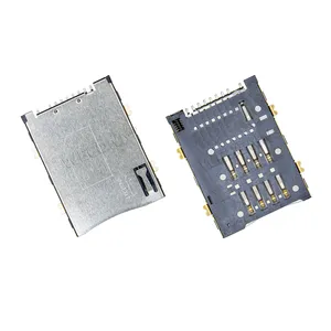 Adaptador de cartão SIM banhado a ouro 9P 1.93H tipo push push com/sem pós de posicionamento soquete de cartão SIM Nano conectores de cartão SIM para PCB