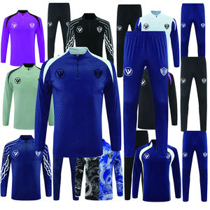 Chándal de fútbol de poliéster de secado rápido de manga larga para hombre, traje de fútbol liso con logotipo personalizado para Otoño/Invierno - Product Image 3