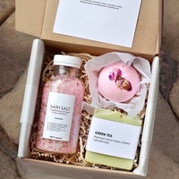 Set Hadiah Sabun Pijat & Bom Mandi Bunga Lavender Wanita dengan Label Pribadi Khusus