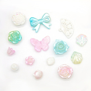 Diy Jewelry Accessories Mixed Floral Gradient Resin Beads For Phone Case Hair Clip Decorations - Product Image 5