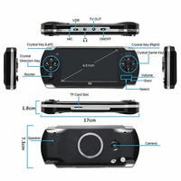 Konsol Game Genggam X6 Layar 4.3 Inci 128 Bit Konsol Video Game Pemain Game 8GB Asli untuk Kamera, Video, E-book