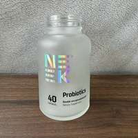 Vente en gros 100ml 150ml bouteille de capsule en verre clair et dépoli avec bouchon à vis en aluminium pour emballage de supplément de pilule de médecine