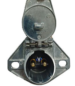 Conector de Enchufe y Enclavillador de Remolque de Alta Resistencia de 2 Vías, Carcasa de Aleación de Zinc <span class=keywords><strong>con</strong></span> Protector de Resorte <span class=keywords><strong>para</strong></span> Sistemas de Lonas de Camión - Product Image 2