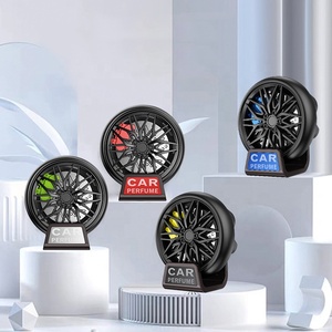 Diffuseur de parfum solaire en verre en forme de roue de voiture pour homme, désodorisant de voiture à clipser sur grille d'aération, sans <span class=keywords><strong>électricité</strong></span>, pour éliminer les odeurs intérieures de voiture - Product Image 1