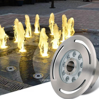 Boîtier étanche extérieur en acier inoxydable IP68 12W DMX RGB Buse LED Anneau lumineux pour fontaine