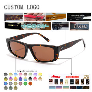 White Rectangle <b>Sunglasses</b> Full Rim Solid Frame Anti-Uv Protection Unisex Adults Lightweight Modern Style - Product Image 2
