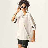 Camiseta Deportiva Oversize para Hombre con Logo Personalizado, Cuello en V, de Malla Transpirable, Estilo Urbano, Ecológica, Lisa, Venta al por Mayor