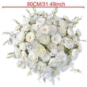 Hot Sale Large <strong>White</strong> <strong>Hanging</strong> Rose Artificial Flower Table Centerpiece for Wedding Reception &amp; Event Decor Custom Available - Product Image 6