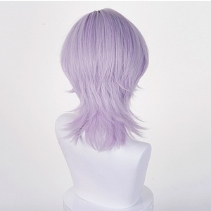 批发Saja男孩神秘假发Cosplay 40厘米中长浅紫色KPOP Bobo动漫合成Cosplay假发 - Product Image 4