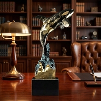Statue de poisson Koi en bronze moulé à la cire perdue sur mesure - Sculpture aquatique sur mesure pour hôtels de luxe, jardins et galeries, sculpture en bronze