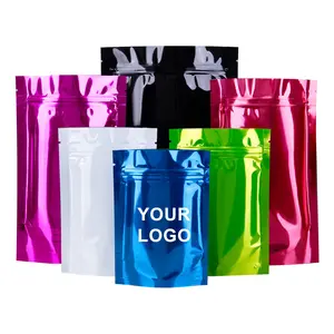 Nuevo impreso personalizado 3,5g bolsas de papel de aluminio a prueba de olores doypack embalaje de plástico ZipLock Mylar bolsas