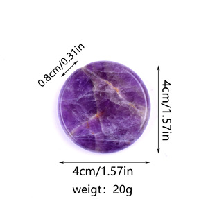 หินคริสตัลธรรมชาติสำหรับงาน DIY แกะสลักได้ รูปทรงวงกลม ขนาด 4 ซม. หินแท้ - Product Image 3