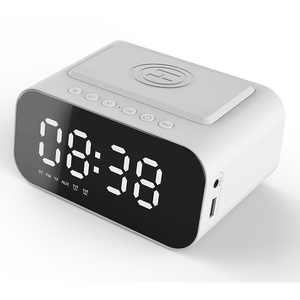 Nouvelle station de charge sans fil 3-en-1, réveil multifonction, haut-parleur extérieur avec sortie 5W, matériau ABS, <span class=keywords><strong>radio</strong></span> FM - Product Image 2