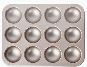 <span class=keywords><strong>Bandeja</strong></span> para Hornear Mini Muffins y Pasteles, 12 Cavidades, Media Esfera, Acero al Carbono Antiadherente, para <span class=keywords><strong>Horno</strong></span> Doméstico - Product Image 2