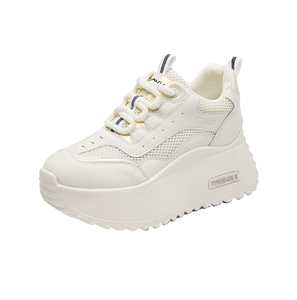 Zapatillas De Plataforma Blancas Nuevas De Otoño 2024, Zapatos Casuales De Elevación De Estilo