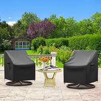 Housse de protection extérieure robuste, imperméable et résistante aux UV, pour terrasse et jardin, en tissu Oxford 600D, coupe-vent et anti-poussière avec cordon de serrage