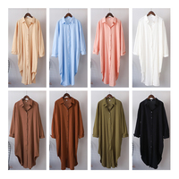Vêtements pour femmes, robe chemise longue en lin et coton, robes décontractées pour femmes, vente en ligne
