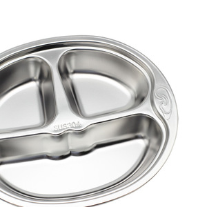 Assiette pour enfants en acier inoxydable 304, bol divisé de qualité alimentaire pour les repas des enfants - Product Image 4