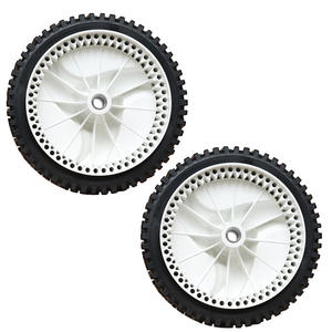 Ruedas para cortacésped, 8 pulgadas, rueda de plástico blanca y negra, A13006, paquete de 2, para accesorios de cortacésped - Product Image 3