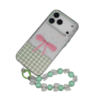 Coque de téléphone portable antichoc pour Iphone 11 12 13 14 15 16 17 Pro Max Air Butterfly Bow Phone Covers avec sangle pour 15 16 Plus