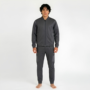 Ensemble de vêtements de sport pour homme, tissu polyester à séchage rapide, pantalon à taille ajustable pour la course à pied, les voyages, le jogging, survêtement - Product Image 1