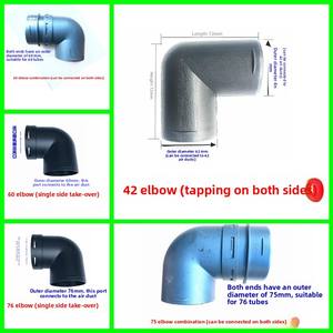 Kit complet d'accessoires de soudage à chaud pour chauffage de stationnement diesel automobile, comprenant ventilateur de chauffage à huile, tuyau d'air chaud, raccord en T et tuyau en feuille d'aluminium - Product Image 5