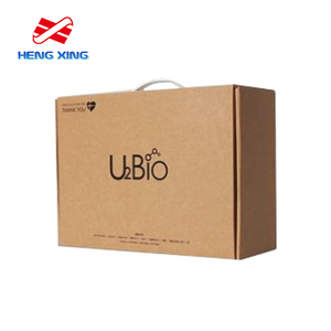 HENGXING Custom Printing With Plastic Handle Cardboard Gift Paper Suitcase Box
