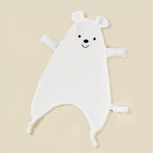 Animal personalizado bebé edredón juguete suave bebé dormir juguete muselina seguridad manta bebé - Product Image 2
