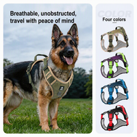 Harnais Réfléchissant Anti-Traction pour Chien, Vente en Gros Usine, avec Boucle en Acier Inoxydable et Plastique, pour Grands Chiens, Transfrontalier