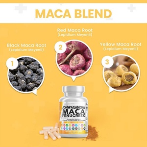 Cápsulas de Raíz de Maca 17 en 1, Cápsulas de Raíz de Maca y Ashwagandha Crudas, Suplemento Natural de Ginseng para Adultos para Controlar el Estrés y el Estado de Ánimo - Product Image 2