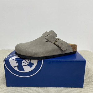 Birkenstocks, zuecos de corcho de cuero auténtico para <span class=keywords><strong>mujer</strong></span>, zapatillas cómodas de invierno Eva, <span class=keywords><strong>plataforma</strong></span> resistente con amortiguación de Punta cerrada - Product Image 2