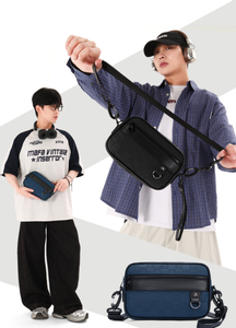 Nouveau sac bandoulière vintage <span class=keywords><strong>petit</strong></span> <span class=keywords><strong>format</strong></span>, tendance, multifonctionnel, imperméable, en cuir PU, pour <span class=keywords><strong>homme</strong></span> - Product Image 4