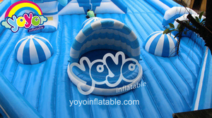 Nave Espacial Inflable Gigante Azul para Parque de Diversiones, con Diseño de Astronauta, Tobogán, Pista de Obstáculos, Material Antipinchazos, para Eventos Comunitarios - Product Image 4