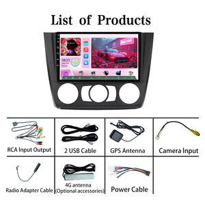 Reproductor de DVD para Auto con Pantalla IPS de 9 Pulgadas, Qualcomm Snapdragon, 2 DIN, GPS, WIFI, Android, para <span class=keywords><strong>BMW</strong></span> Serie 1 E81 E82 2004-2011, Manual - Product Image 6