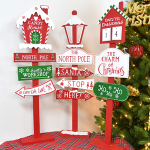 <b>Personalized</b> Hot Eco Friendly Durable Christmas <b>Wooden</b> Sign Garden Stakes House Cute Gift Yard <b>Signs</b> for Festive Gardens - Product Image 4