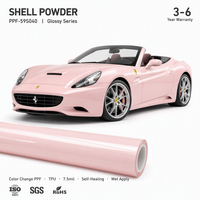 Film de protection de véhicule (PPF) en TPU aliphatique de la série Shell Pink Crystal, auto-réparant, anti-jaunissement, hydrophobe, vente en gros, couleurs variées
