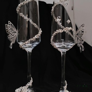 Bicchiere Highball Artigianale di Alta Gamma - Coppa per Brindisi Nuziali, Regalo per Migliore Amica o Fidanzata per Fidanzamento o Matrimonio - Product Image 2