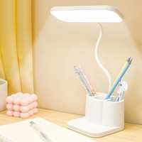 Lámpara LED USB de lectura para dormitorio, mesita de noche, protección ocular, luz nocturna para estudiantes universitarios
